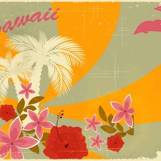 Retro Hawaiian wallpaper