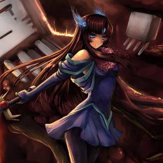 Gaming girl anime wallpaper