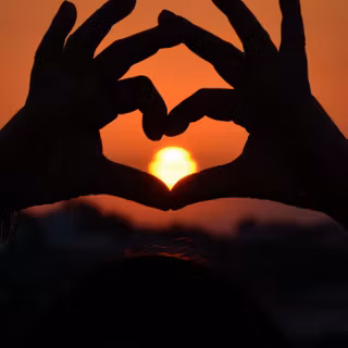 Heart hand wallpaper