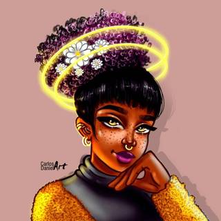 Black girls cartoon wallpaper