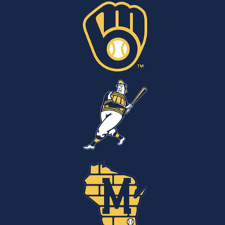 Retro Brewers logo wallpaper