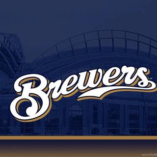 Retro Brewers logo wallpaper