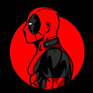 Minimalist Deadpool 4k desktop wallpaper