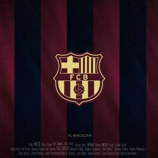 Barcelona gold logo Android wallpaper