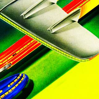 Futuristic vintage wallpaper