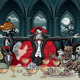 Halloween vampires anime wallpaper