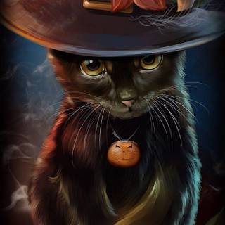 Happy Halloween cats wallpaper