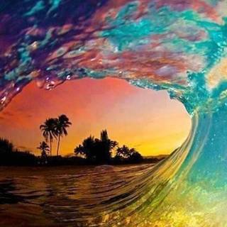 Colorful waves HD wallpaper