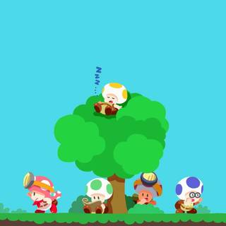 Green Toad Mario wallpaper