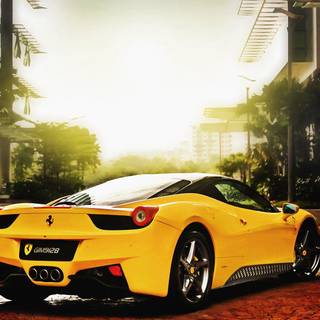 Yellow cars wallpaper