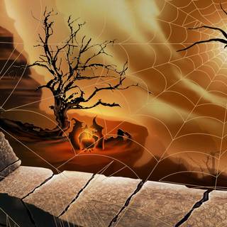 Vintage Halloween desktop wallpaper