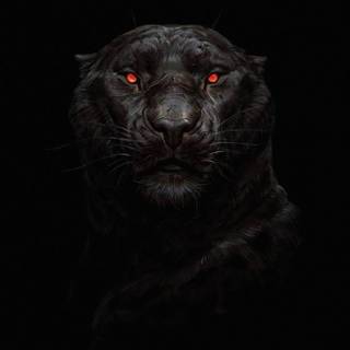 Neon panther animal wallpaper