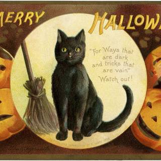 Aesthetic vintage Halloween wallpaper
