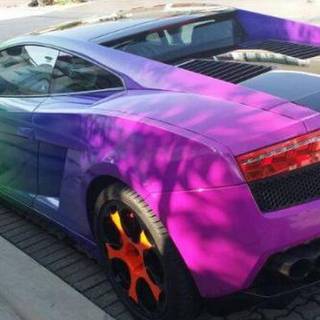 Rainbow Lamborghini sports car wallpaper