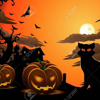 Halloween illustration wallpaper