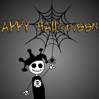 Animated cartoon Halloween wallpaper