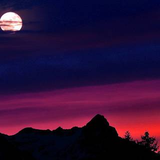 Blue purple pink sunset wallpaper