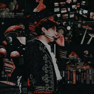 Aesthetic black collage wallpaper