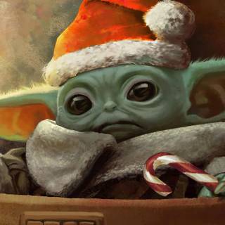 Baby Yoda Christmas wallpaper
