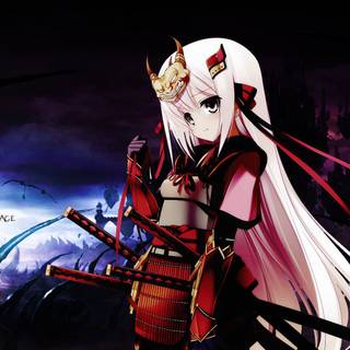 Women anime warrior wallpaper