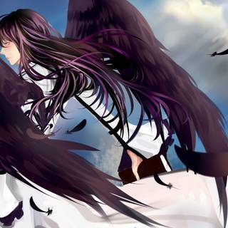 Anime boy purple hair wallpaper