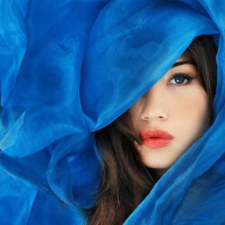 Blue women wallpaper