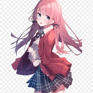 Random girl with pink hair wallpaper