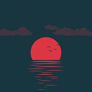 Red sun wallpaper