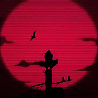 Red Naruto aesthetic wallpaper