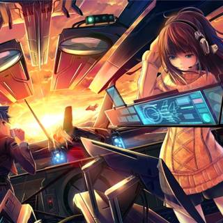 Halloween anime PS4 wallpaper