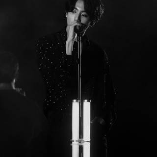 Aesthetic BTS black wallpaper