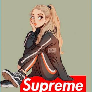 Cool girl Instagram cartoon wallpaper