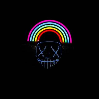 Halloween neon sign wallpaper