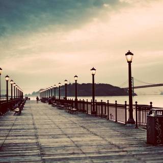 Retro beach HD wallpaper