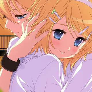 Kawaii Rin and Len wallpaper