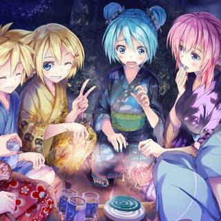 Kawaii Rin and Len wallpaper