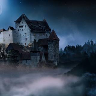 Castle night wallpaper