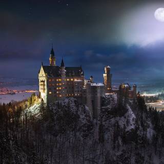 Castle night wallpaper