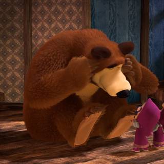 Masha and The Bear Penguin wallpaper