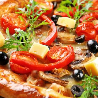 Halloween pizza wallpaper