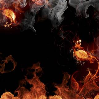 Yellow fire wallpaper