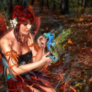 Autumn dragons wallpaper