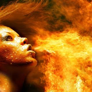 Yellow fire wallpaper