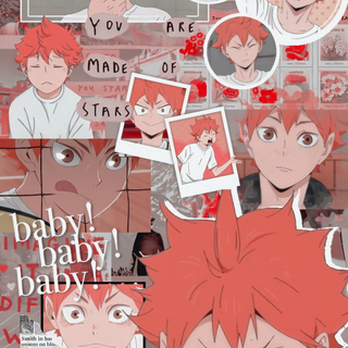 Aesthetic anime Haikyuu pink wallpaper