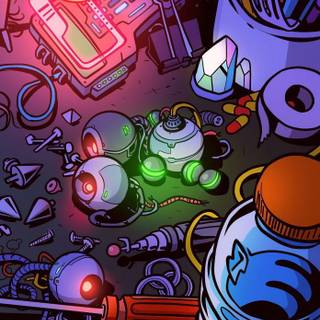 Anime Cyberpunk neon wallpaper