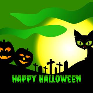 Green Halloween wallpaper