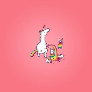 Unicorn cartoon wallpaper