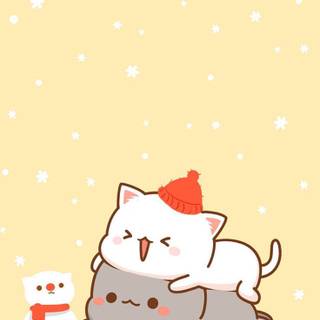 Chibi cat wallpaper