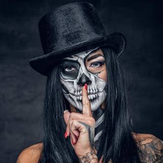 Skull girl wallpaper