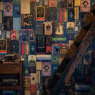 Hogwarts library wallpaper